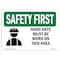 Signmission OSHA Sign, Hard Hats Must Worn In This Area, 24in X 18in Rigid Plastic, 24" W, 18" H, Landscape OS-SF-P-1824-L-10646 - alternate 1